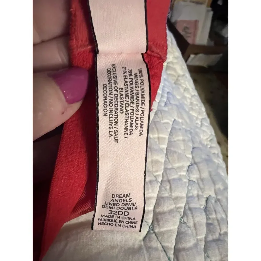 Dream Angels Lined Demi 32DD BRA RED Victoria’s Secret